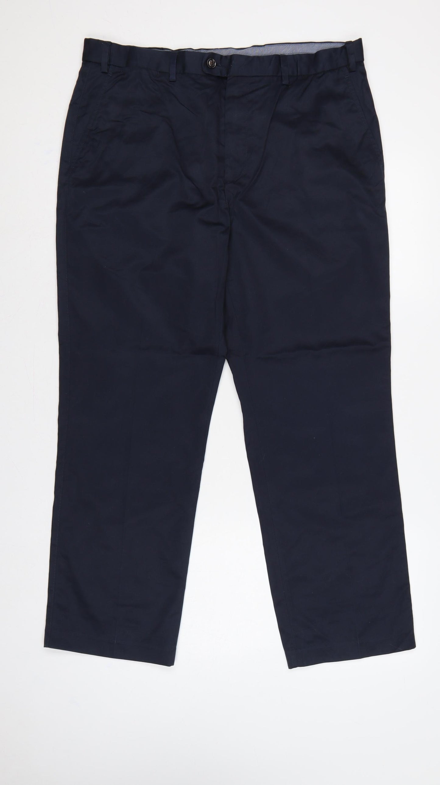 Marks and Spencer Men’s Blue Chino Trousers 36in Waist 29in Leg