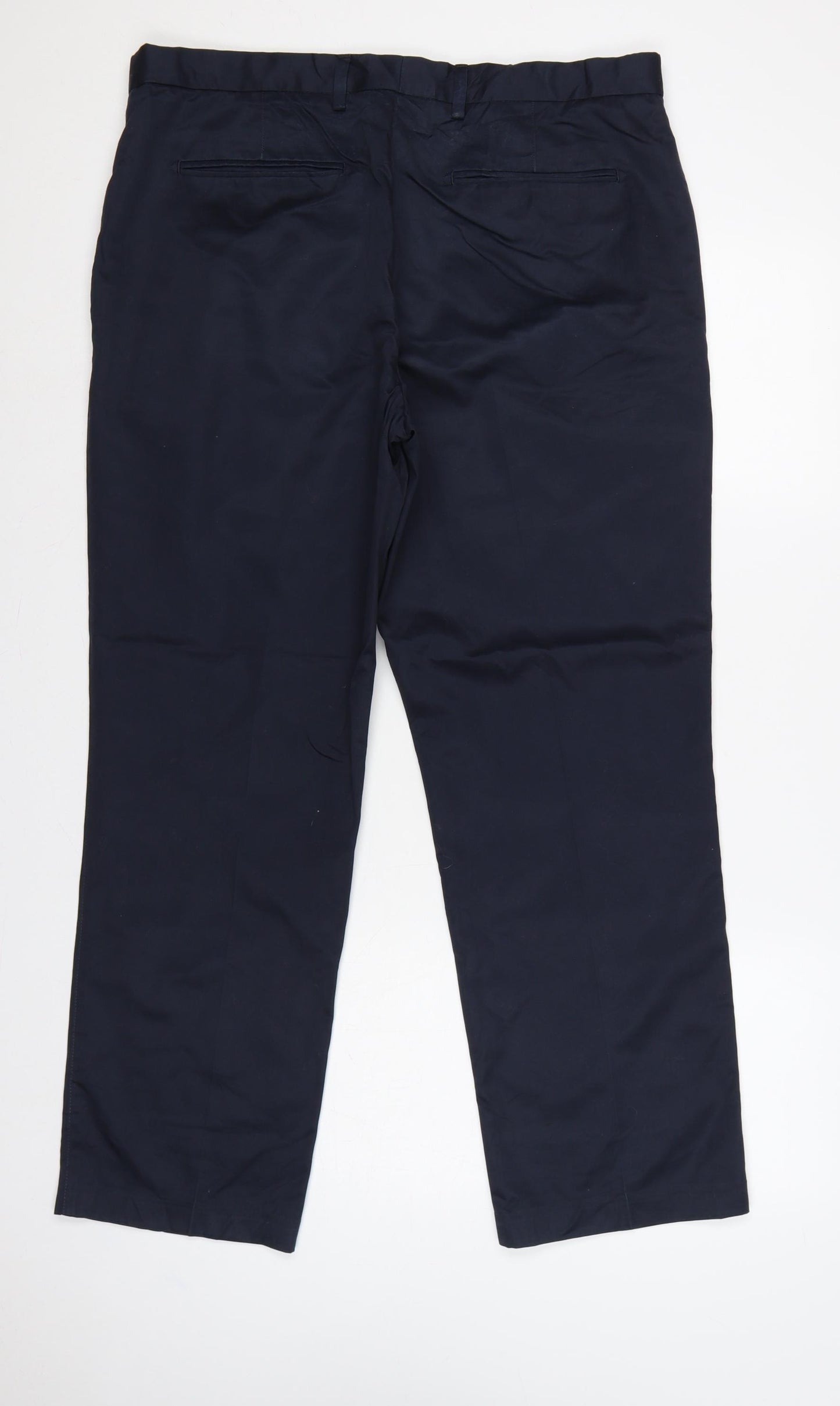 Marks and Spencer Men’s Blue Chino Trousers 36in Waist 29in Leg