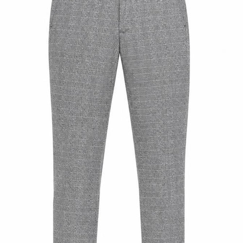 River Island Men Grey Check Slim Fit Dress Trousers UK 28R