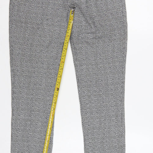 River Island Men Grey Check Slim Fit Dress Trousers UK 28R
