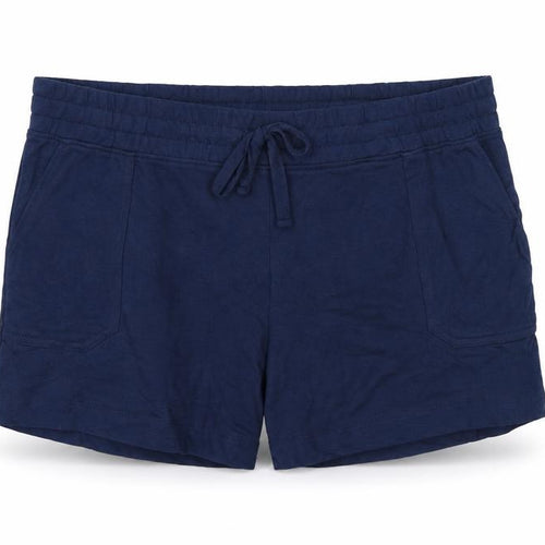 Marks & Spencer Women Blue Size 22 Drawstring Jersey Shorts Pockets