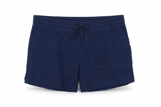 Marks & Spencer Women Blue Size 22 Drawstring Jersey Shorts Pockets
