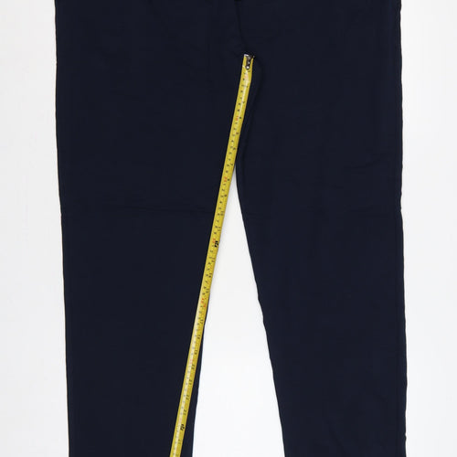 Marks and Spencer Men Blue 2XL Long Jogger Trousers Elastic Waist