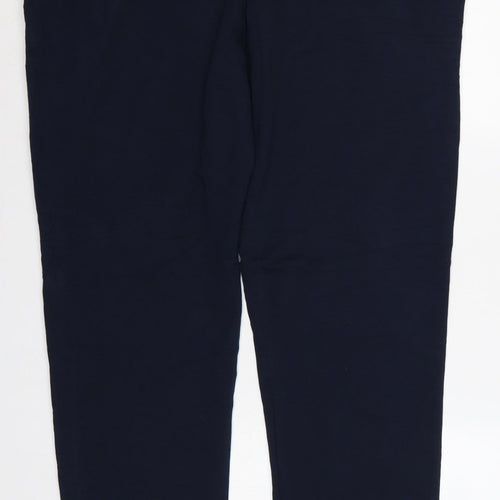 Marks and Spencer Men Blue 2XL Long Jogger Trousers Elastic Waist