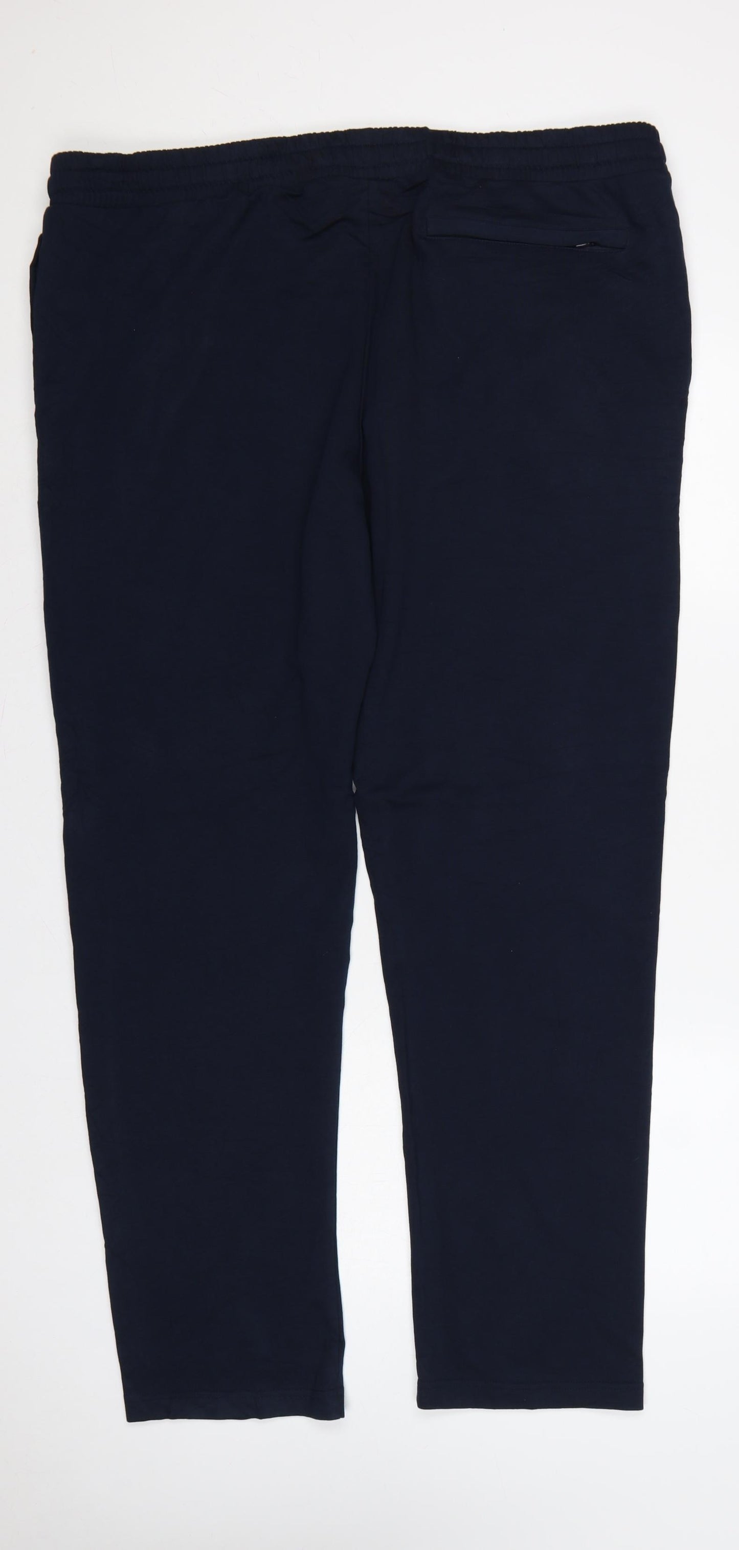 Marks and Spencer Men Blue 2XL Long Jogger Trousers Elastic Waist