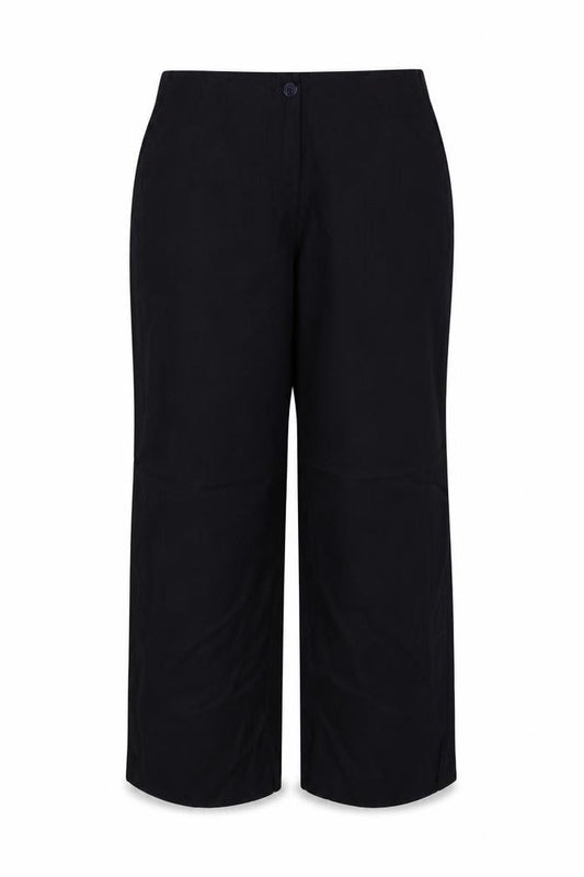 Marks & Spencer Women’s Navy Linen Wide-Leg Trousers UK 20 Long