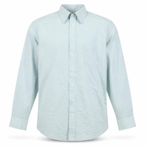 Stafford Men Blue 17 Athletic Performance Button-Up Long Sleeve Shirt