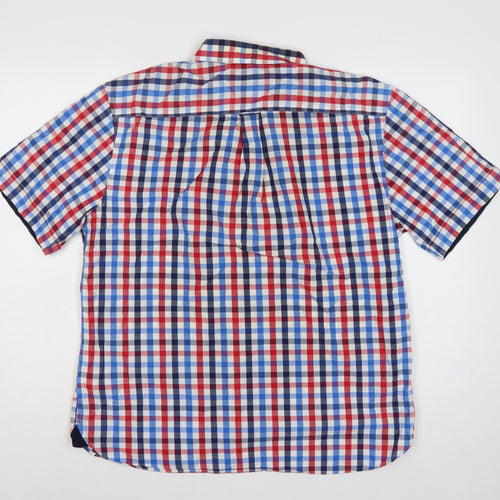 Marks & Spencer Blue Harbour Men's L Multicolour Check Short Sleeve Shirt