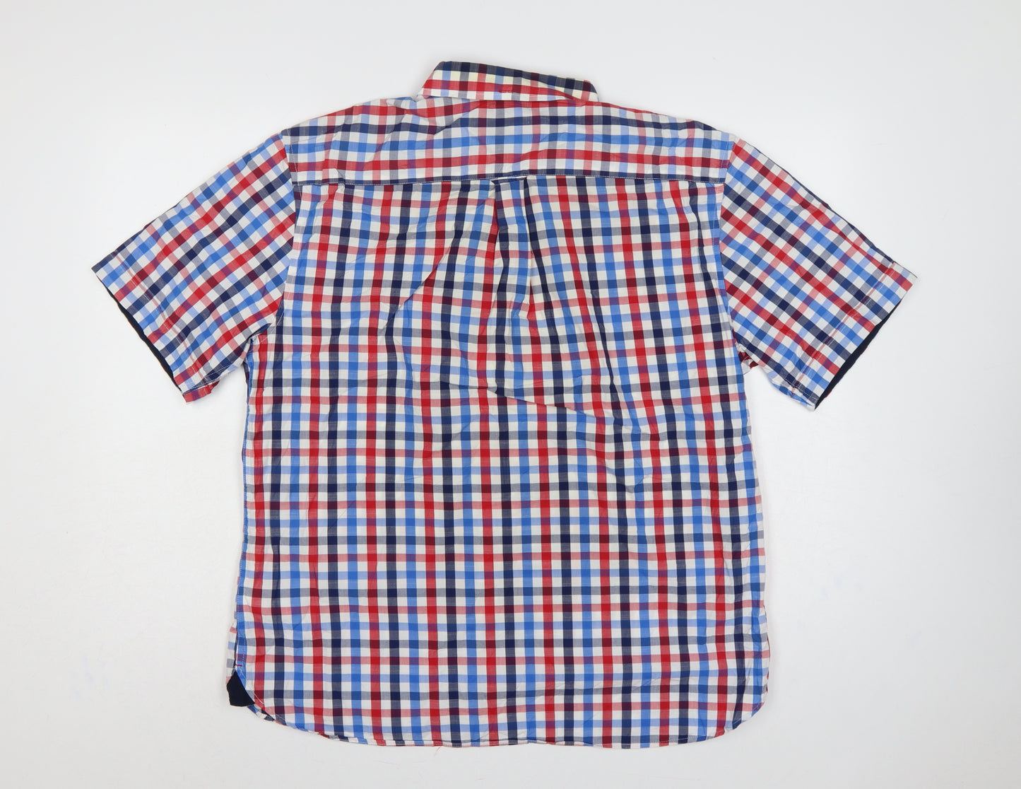 Marks & Spencer Blue Harbour Men's L Multicolour Check Short Sleeve Shirt