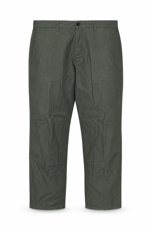 Marks and Spencer Men Green 42in 33in Linen Blend Chino Trousers