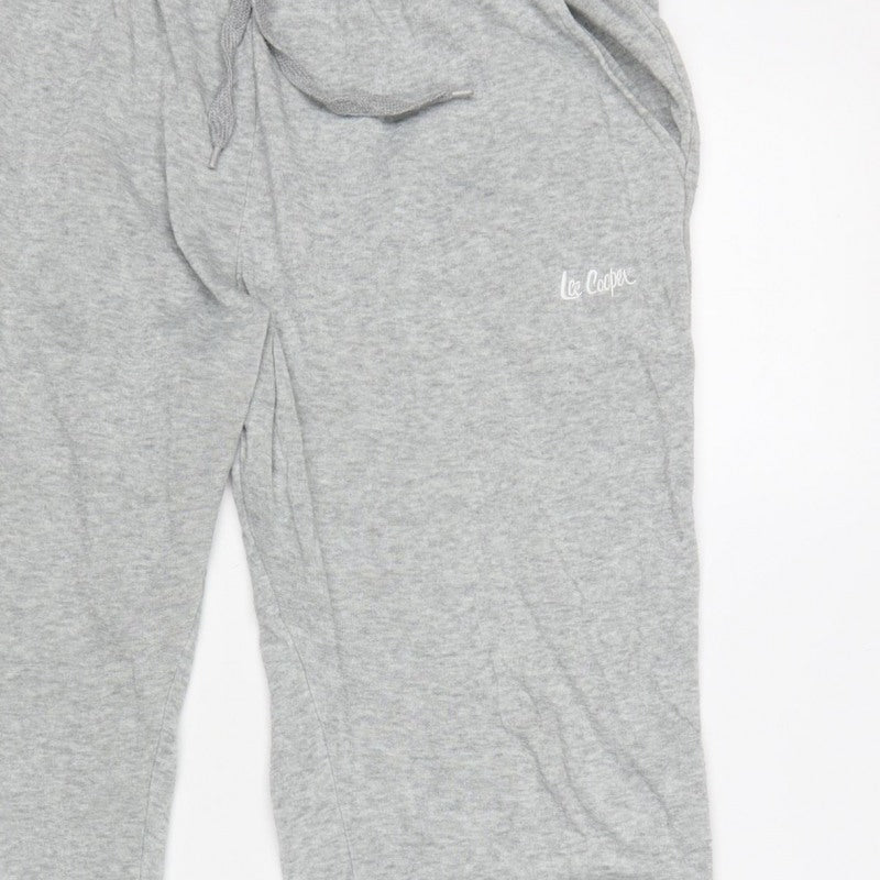 Additional view of Lee Cooper Women Grey 2XL Jogger Sweatpants Logo Drawstring Pockets