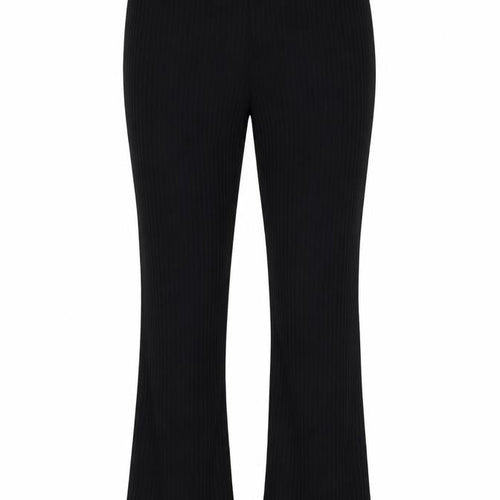 COLLUSION Women’s Black UK 8 High Rise Ribbed Flared Leggings