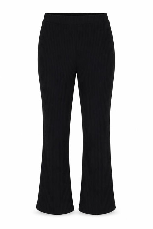COLLUSION Women’s Black UK 8 High Rise Ribbed Flared Leggings