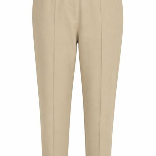 M&S Women’s Beige Size 20 Tailored Tapered Trousers Elastic Waist