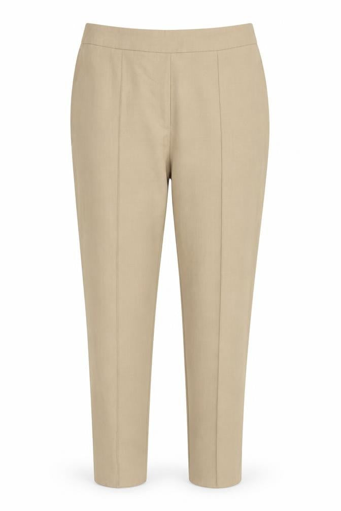 M&S Women’s Beige Size 20 Tailored Tapered Trousers Elastic Waist
