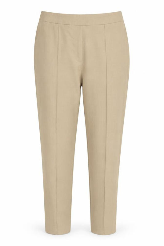M&S Women’s Beige Size 20 Tailored Tapered Trousers Elastic Waist