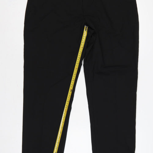 Marks and Spencer Men Black 36 Tailored Stretch Dress Trousers