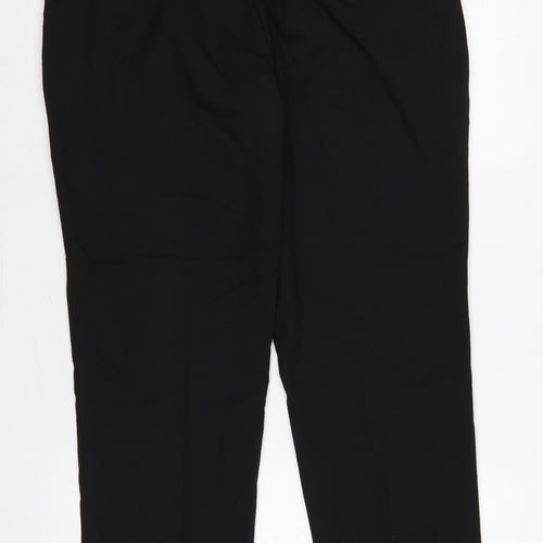 Marks and Spencer Men Black 36 Tailored Stretch Dress Trousers