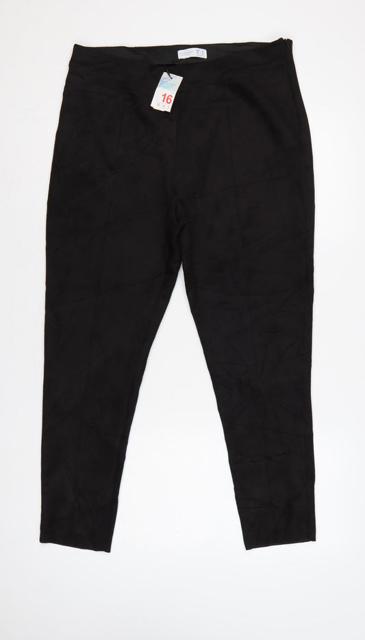 Primark Cares Women's Black Size 16 Slim Stretch Trousers