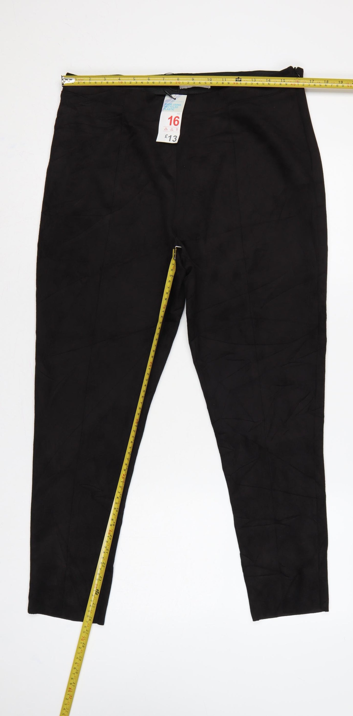 Primark Cares Women's Black Size 16 Slim Stretch Trousers