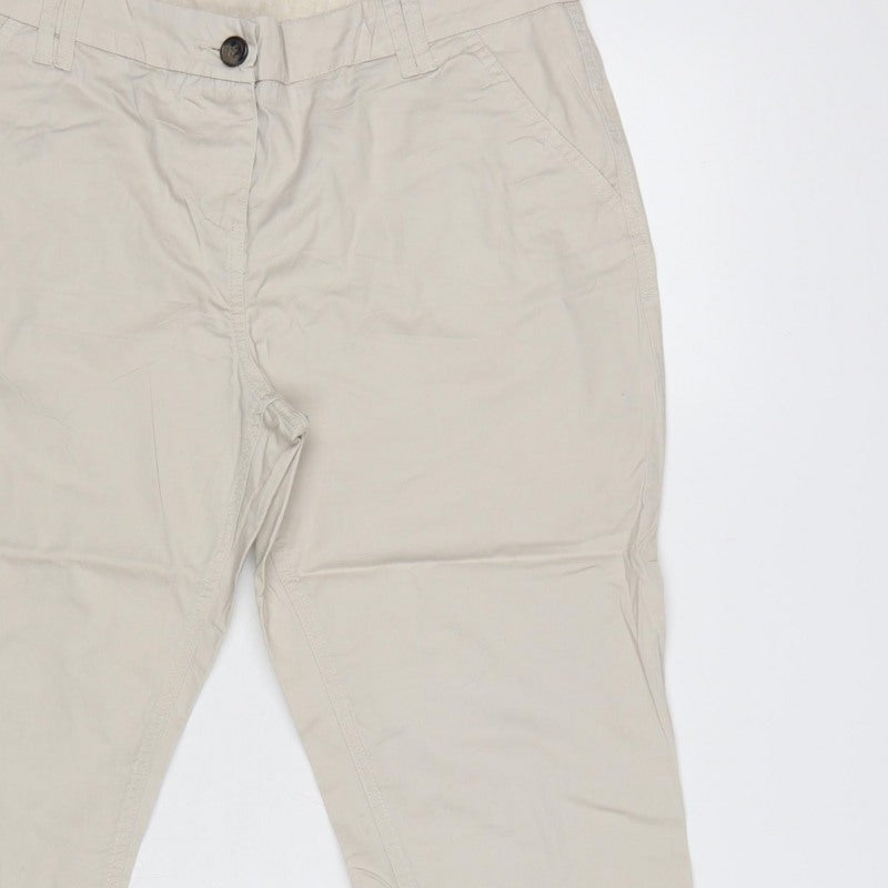 Maine New England Women’s Beige Size 12 Straight Leg Chino Trousers