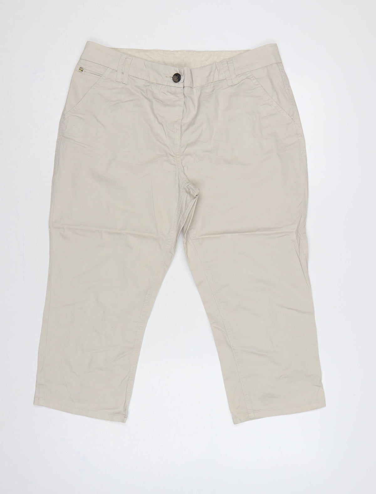Maine New England Women’s Beige Size 12 Straight Leg Chino Trousers