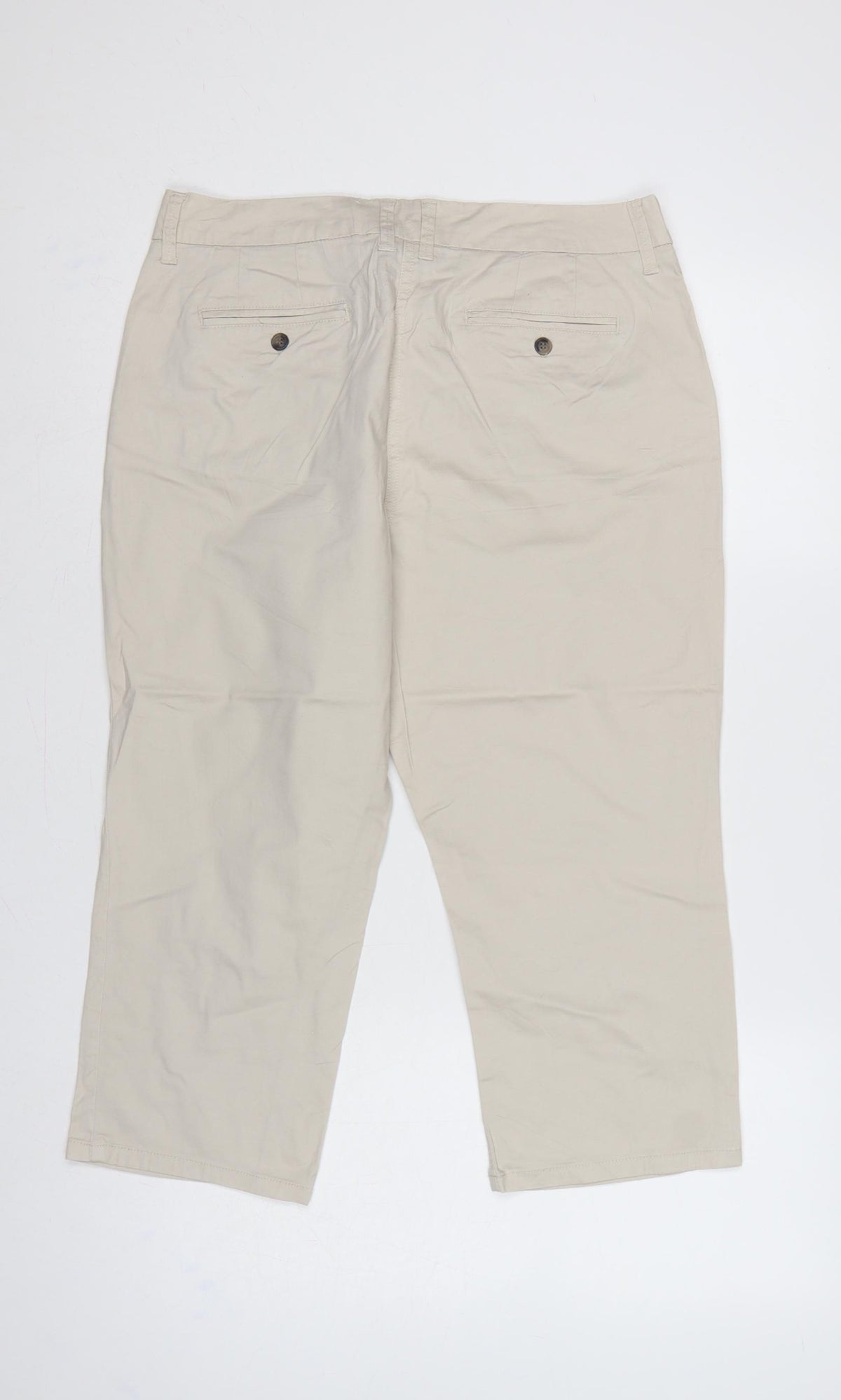 Maine New England Women’s Beige Size 12 Straight Leg Chino Trousers