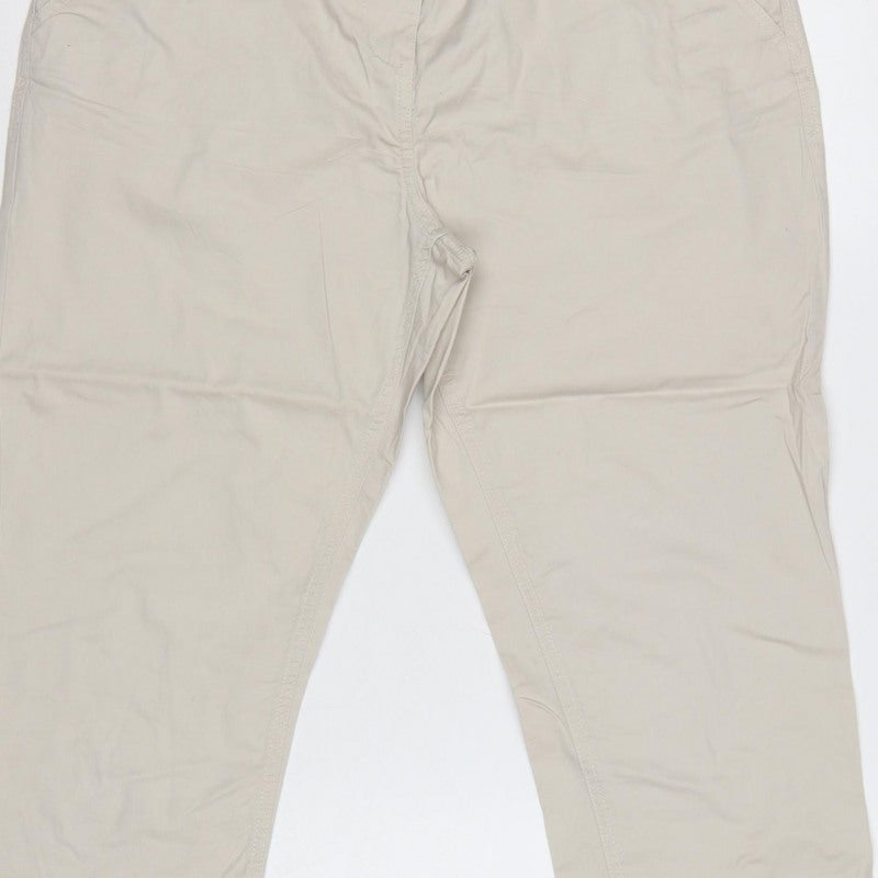 Maine New England Women’s Beige Size 12 Straight Leg Chino Trousers