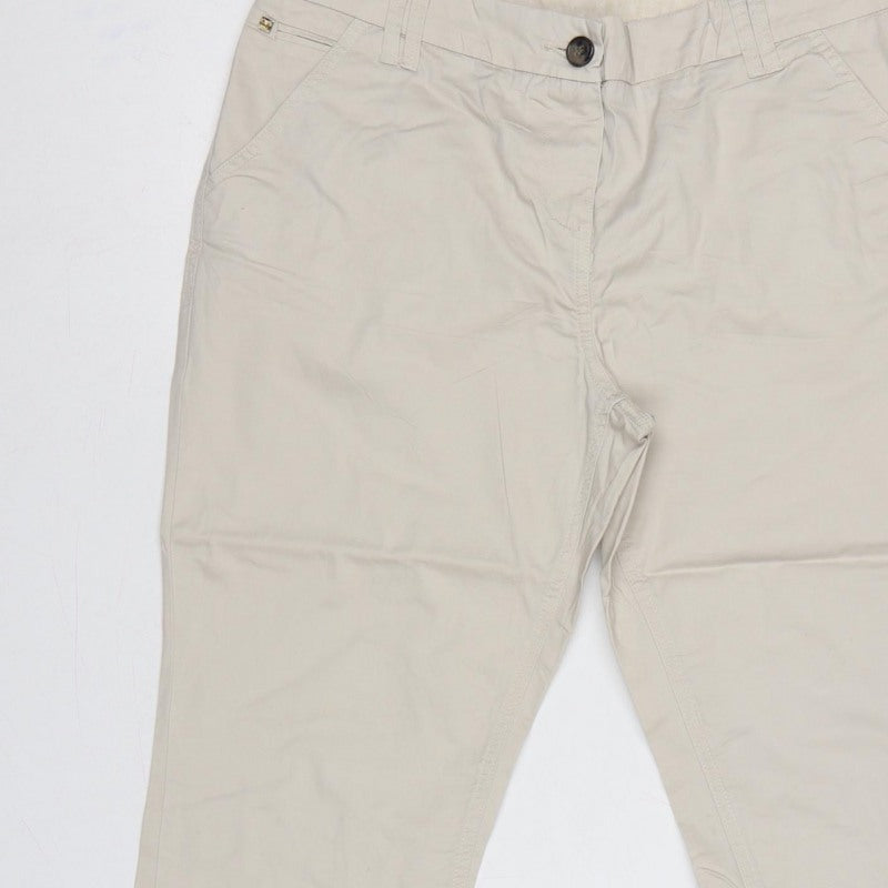 Maine New England Women’s Beige Size 12 Straight Leg Chino Trousers