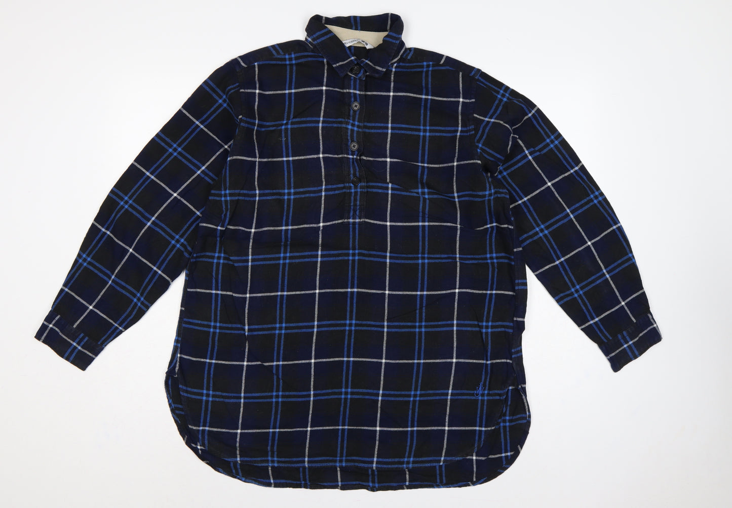 JW Anderson Women’s Blue Check Cotton Tunic Shirt Size S