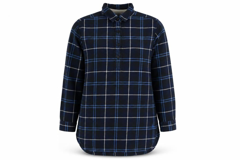JW Anderson Women’s Blue Check Cotton Tunic Shirt Size S
