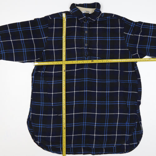 JW Anderson Women’s Blue Check Cotton Tunic Shirt Size S