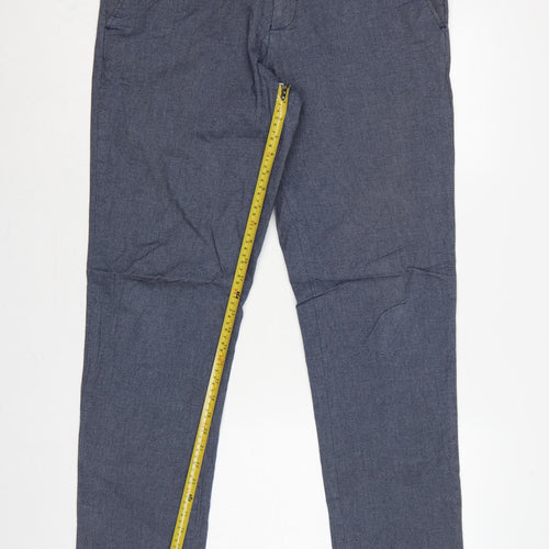 Jasper Conran Men’s Blue Cotton Chino Trousers 36R Regular