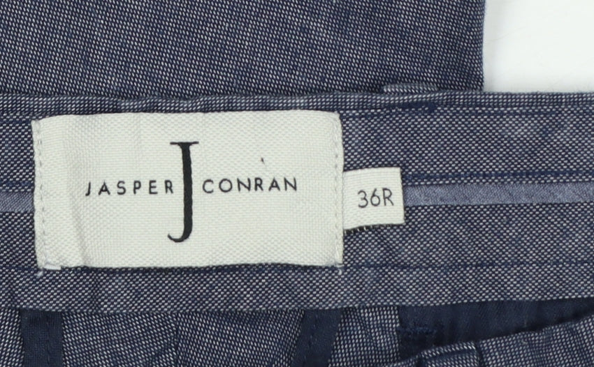 Jasper Conran Men’s Blue Cotton Chino Trousers 36R Regular