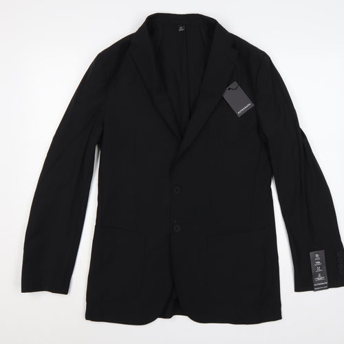 Autograph Men’s Black Small Wool Blend Stretch Performance Blazer