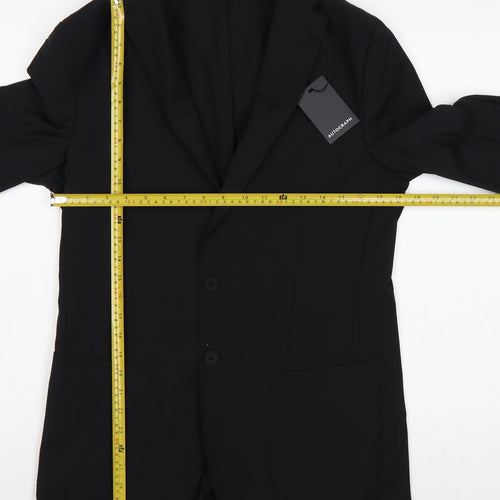 Autograph Men’s Black Small Wool Blend Stretch Performance Blazer