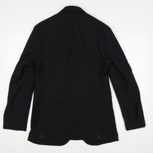 Autograph Men’s Black Small Wool Blend Stretch Performance Blazer