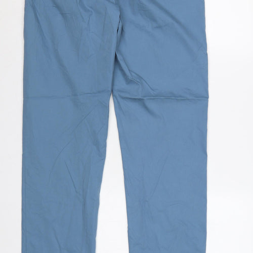 Marks and Spencer Men Blue 32in Chino Trousers 33in Leg Cotton Blend