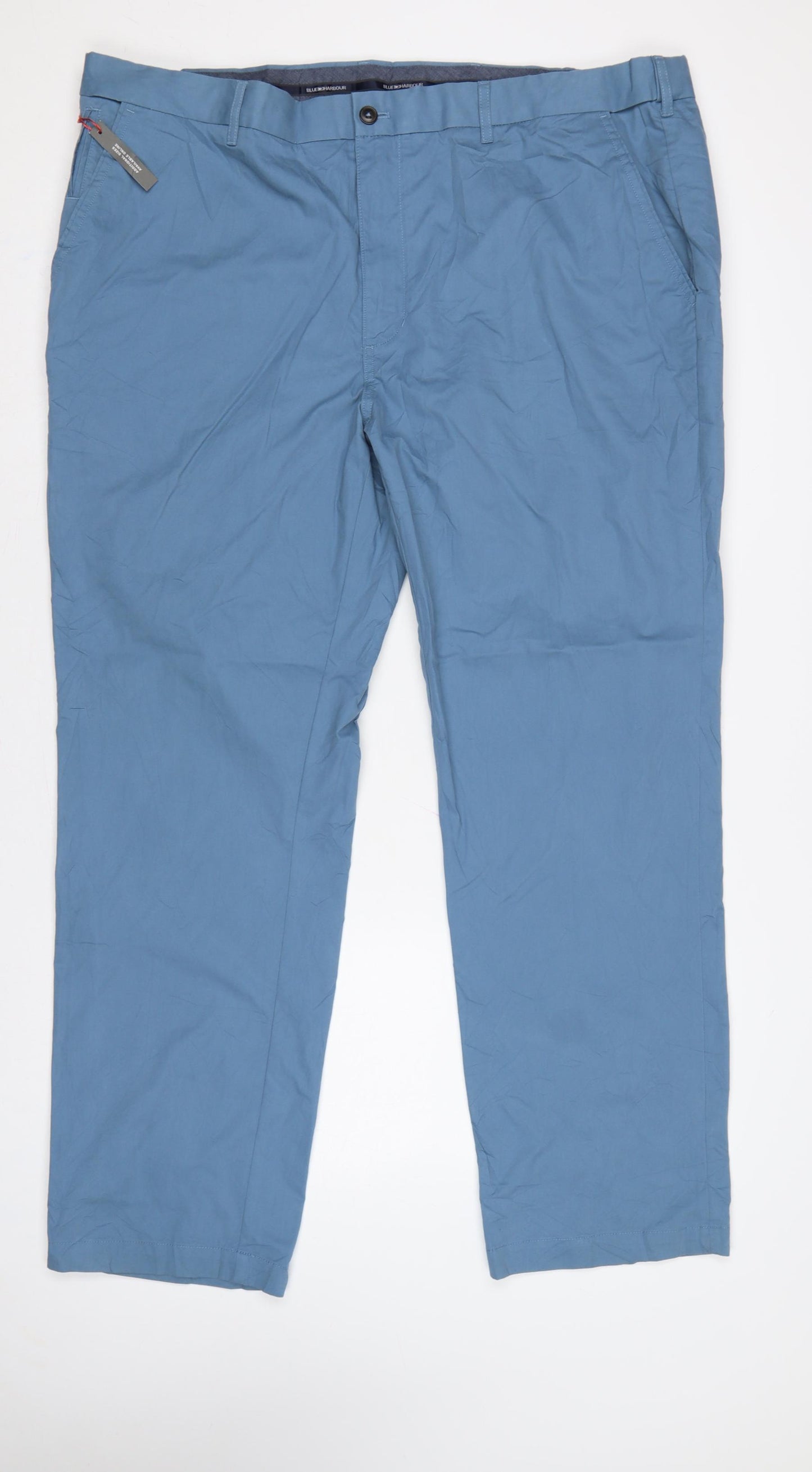 M&S Men’s Blue 44in Waist Chino Trousers Straight Leg 31in