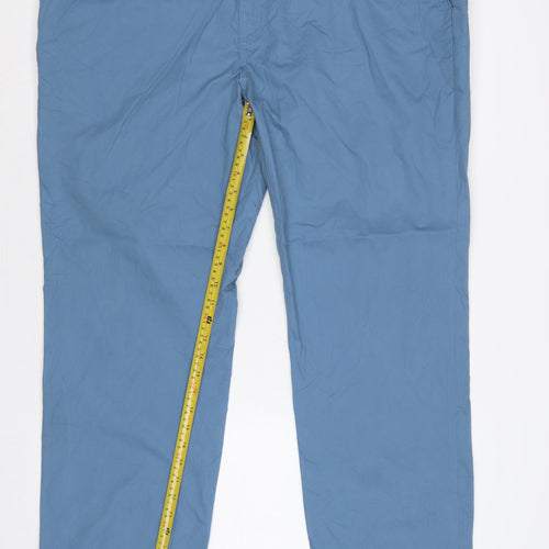 M&S Men’s Blue 44in Waist Chino Trousers Straight Leg 31in