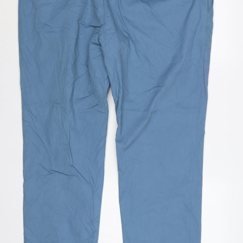 M&S Men’s Blue 44in Waist Chino Trousers Straight Leg 31in