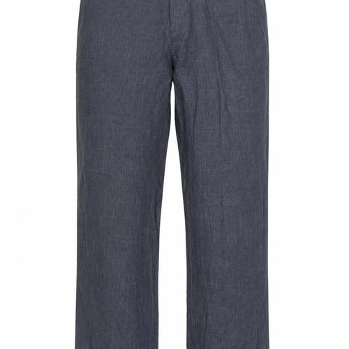Marks & Spencer Men Grey 30L Regular Chambray Straight Trousers