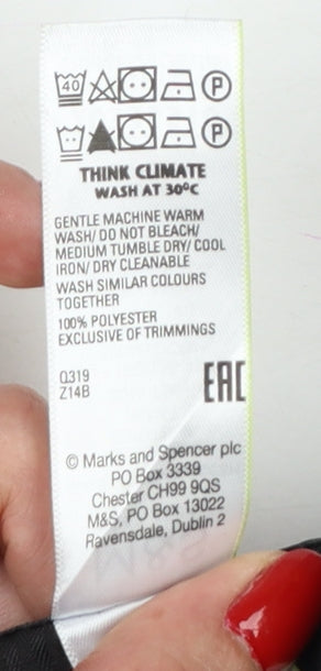 Marks and Spencer Men Grey 30L Regular Chambray Straight Trousers