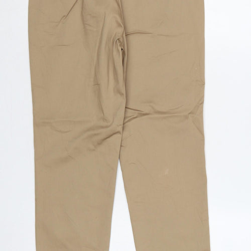 M&S Women’s Brown Size 10 Short Slim Tapered Chino Trousers
