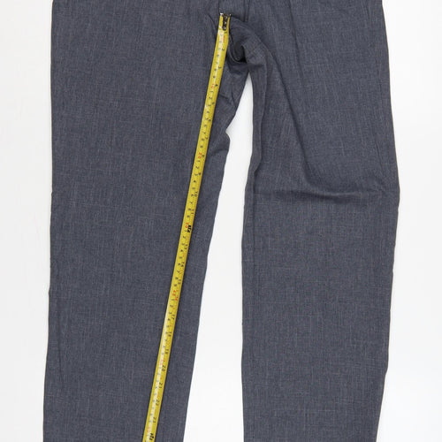 M&S Men’s Grey Regular Fit Straight Trousers W30 L33