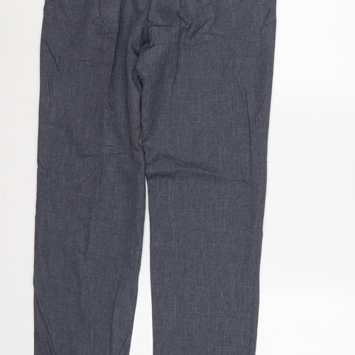M&S Men’s Grey Regular Fit Straight Trousers W30 L33