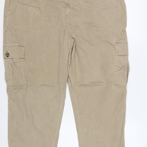 Marks and Spencer Women’s Brown UK 20 Regular Cargo Trousers