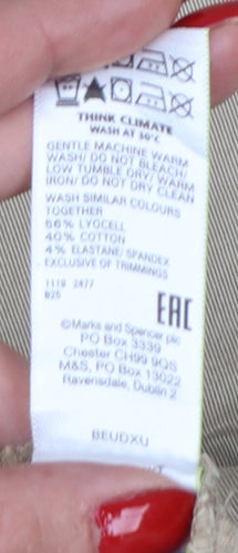 Marks & Spencer Women Beige Size 22 Cargo Tapered Trousers