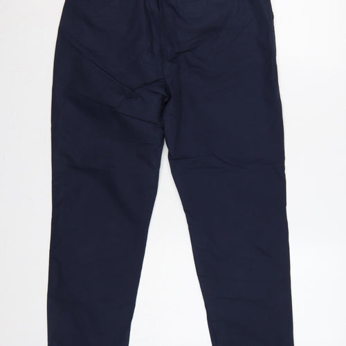 Marks & Spencer Women Blue UK 10 Regular Tapered Tailored Trousers