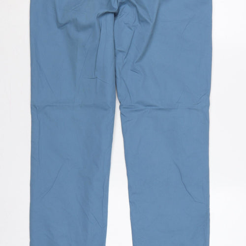 Marks & Spencer Men's Blue 30W 33L Regular Fit Chino Trousers